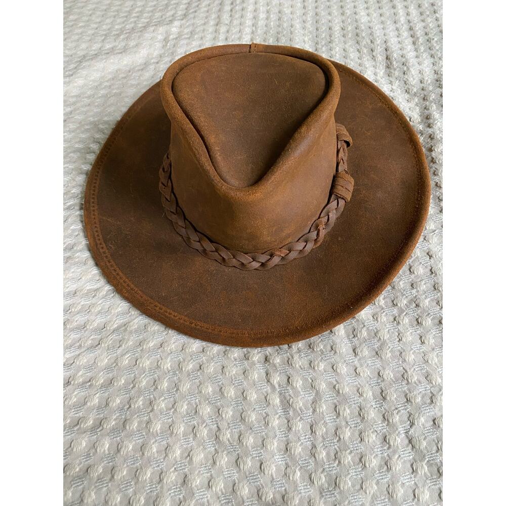 NEW Minnetonka Outback Hat Genuine Leather - Picture 4 of 7